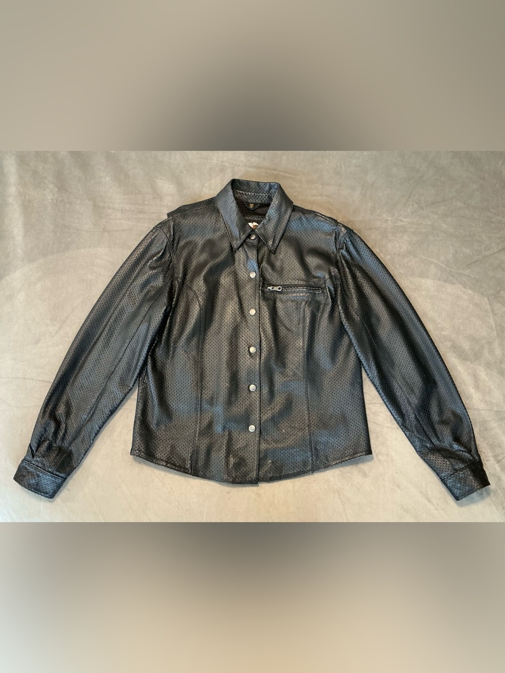 Harley-Davidson Women’s M Genuine Leather Perforated Motorcycle Jacket